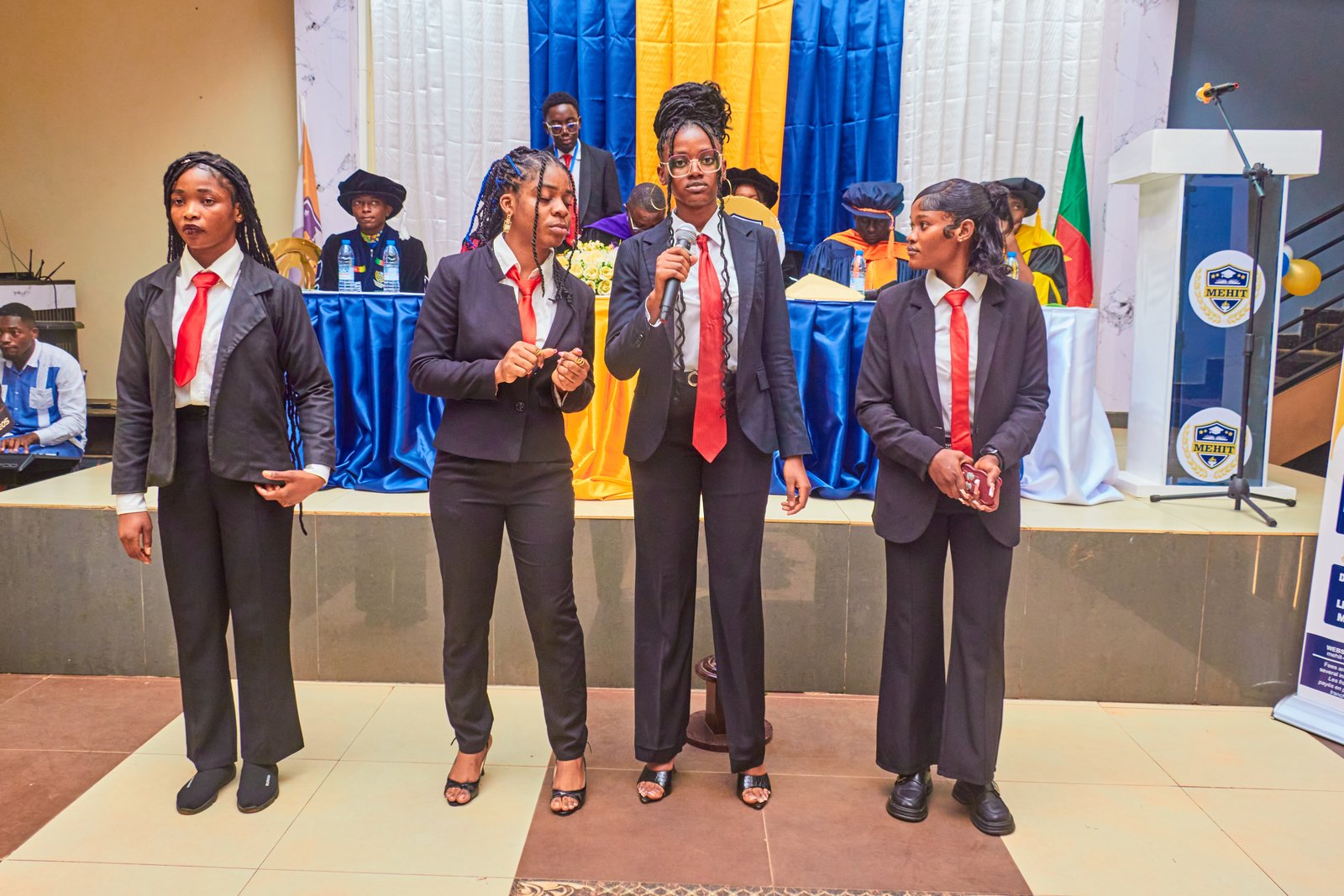 MEHIT students celebrating during graduation